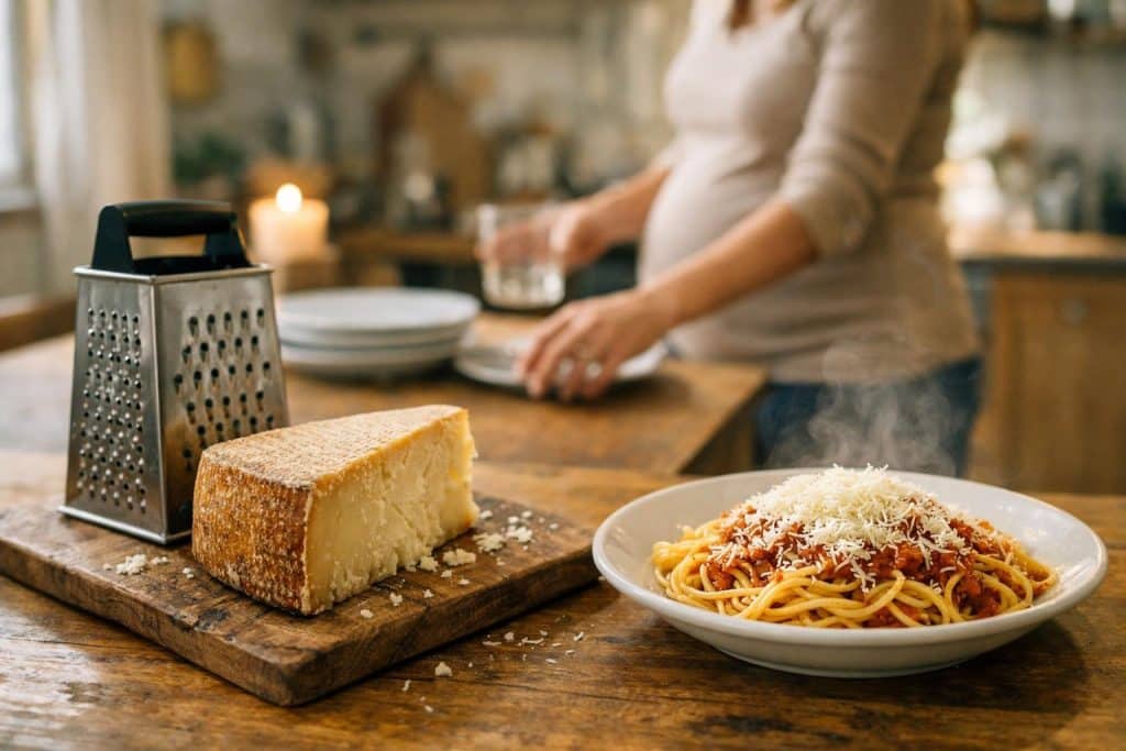 Parmesan in der Schwangerschaft: am Stück ja, aus der Tüte nur erhitzt